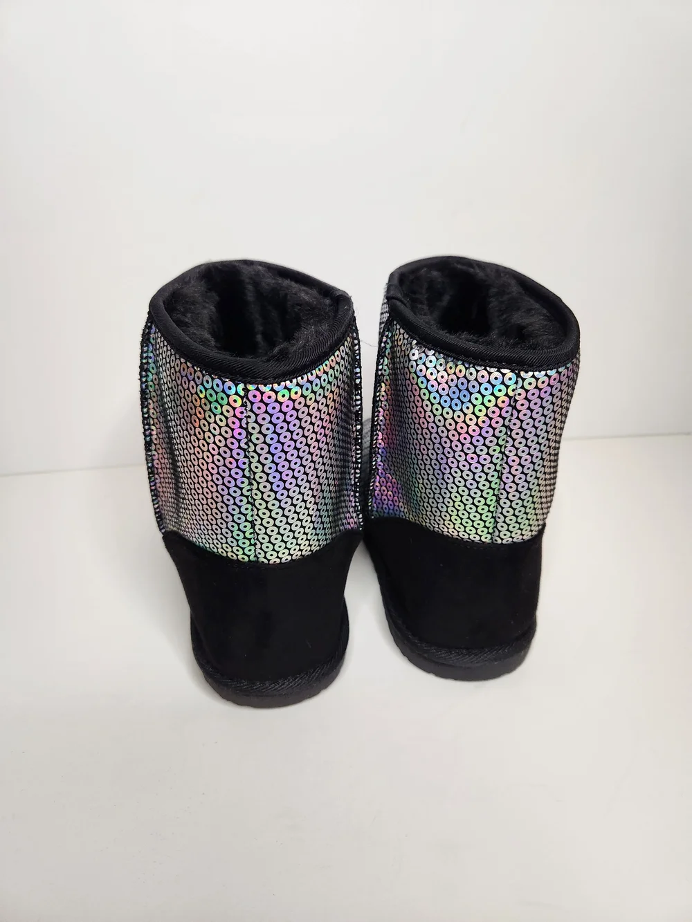 Kids Iridescent Sequin Boots